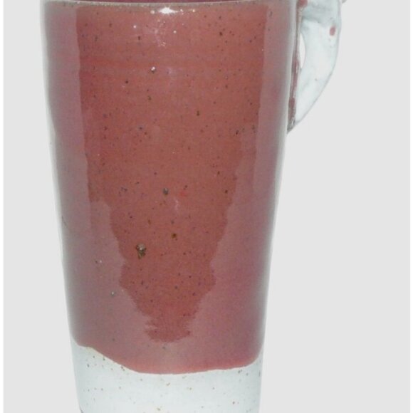 James Coffelt Unique Handmade Elephant Red Stoneware Tumbler Mug Vintage - Picture 3 of 4